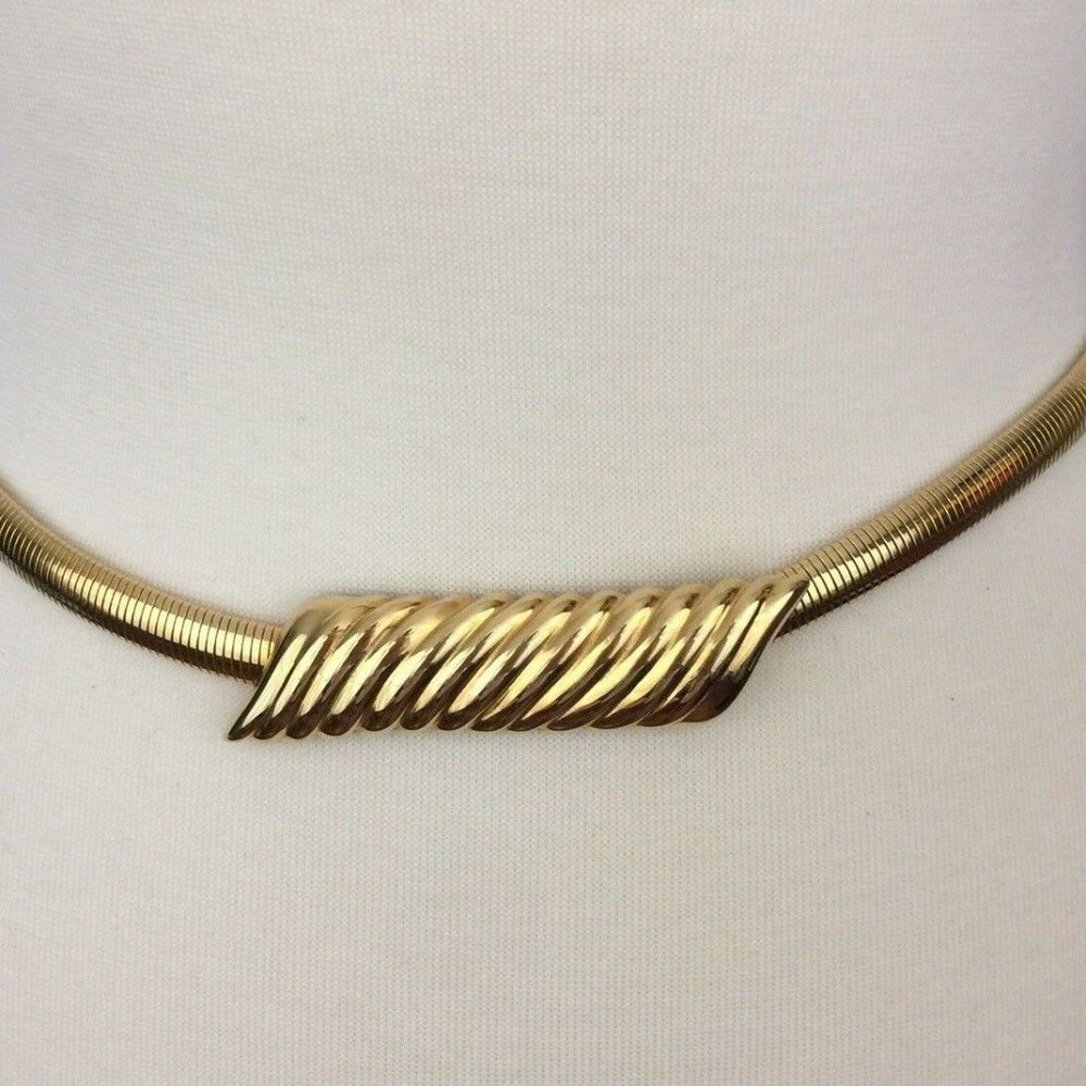 Vtg 70/80 Dotty Smith Skinny Gold Tone Metal Belt